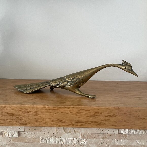 Vintage Solid Brass Roadrunner Bird Figurine Great City Traders - Picture 1 of 10